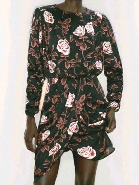 ZARA PRINTED Floral DRESS SIZE L